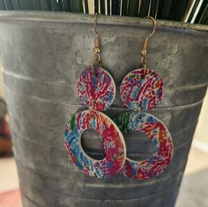 Lilly Pulitzer Inspired Earrings